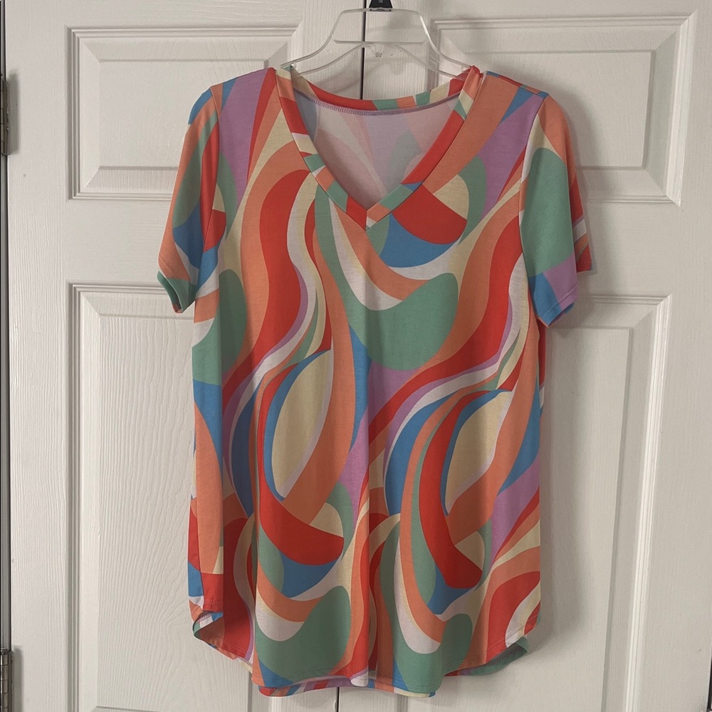 Colorful Abstract Women's Top